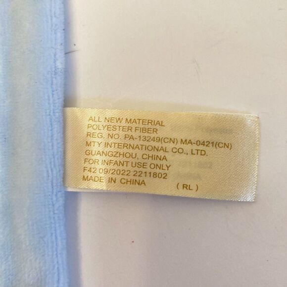 MTY International Bunny Rabbit Lovey Plush Security Blanket Rattle Satin Back - Picture 6 of 7